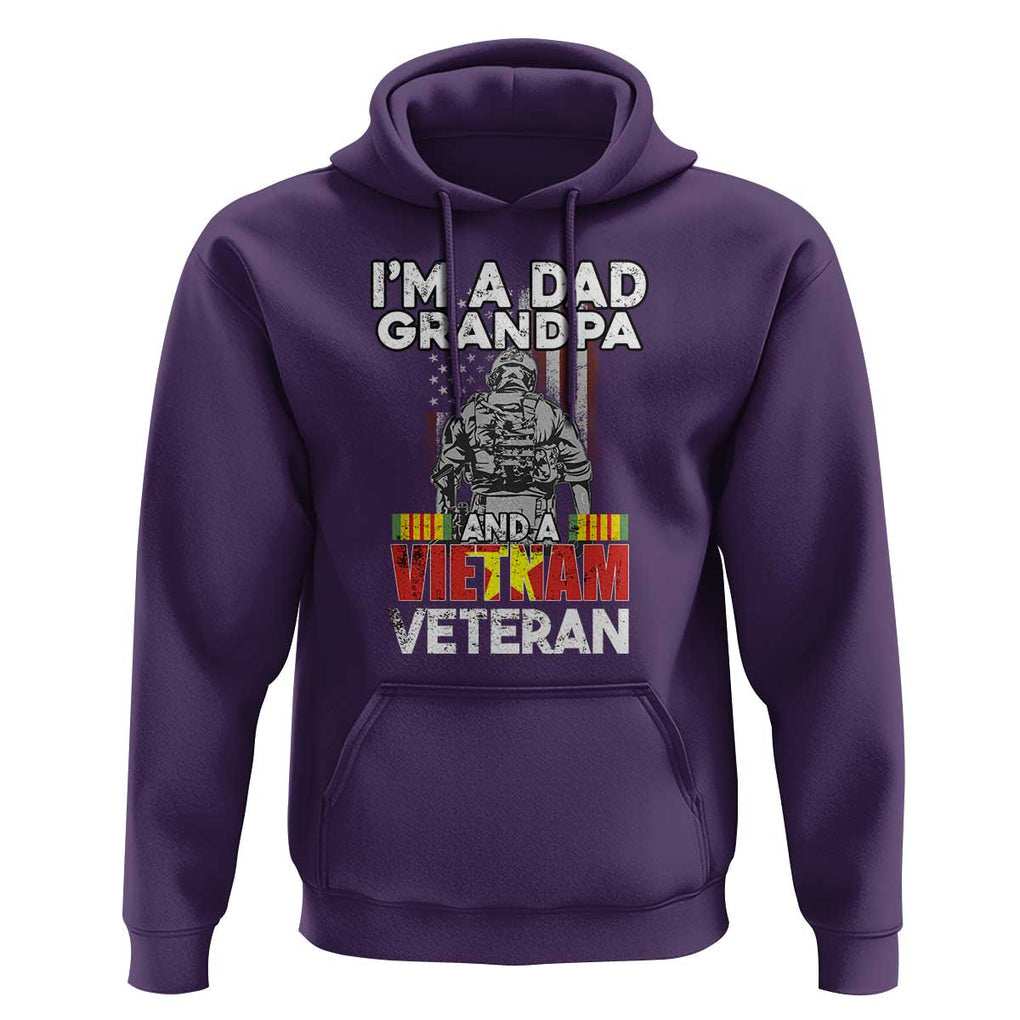 I'm A Dad A Grandpa And A Vietnam Veteran Hoodie Patriotic Father TS02 Purple Print Your Wear