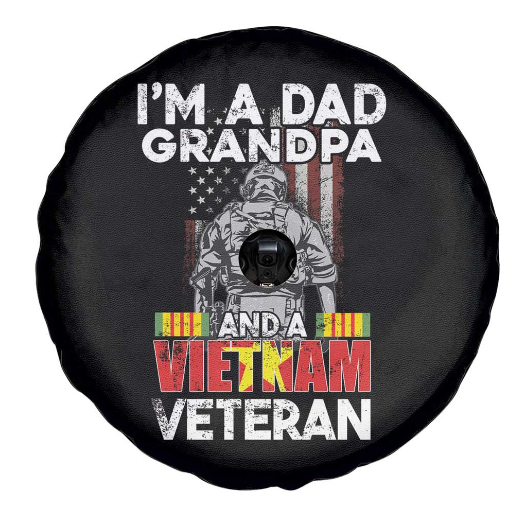 I'm A Dad A Grandpa And A Vietnam Veteran Spare Tire Cover Patriotic Father TS02 Print Your Wear