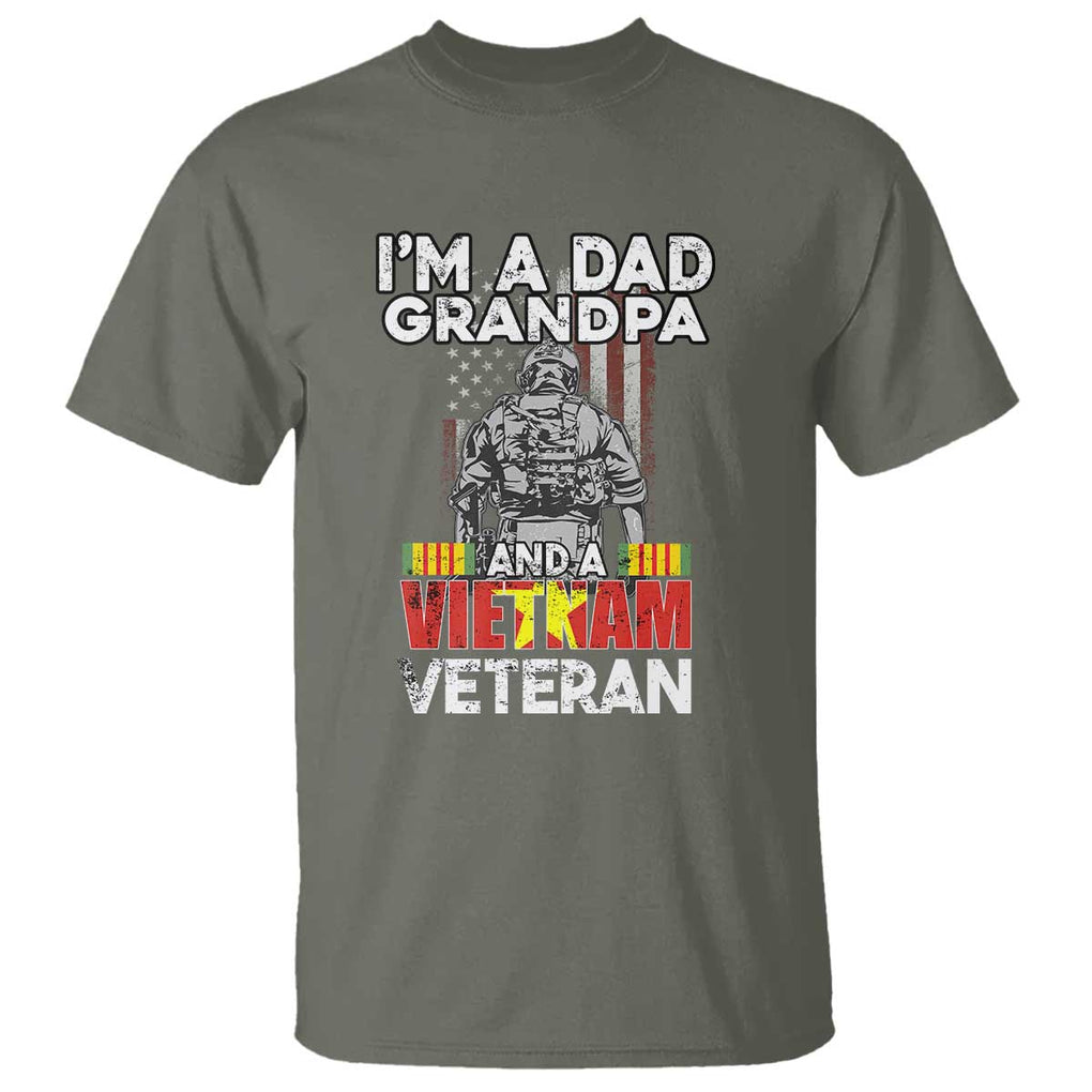 I'm A Dad A Grandpa And A Vietnam Veteran T Shirt Patriotic Father TS02 Military Green Print Your Wear