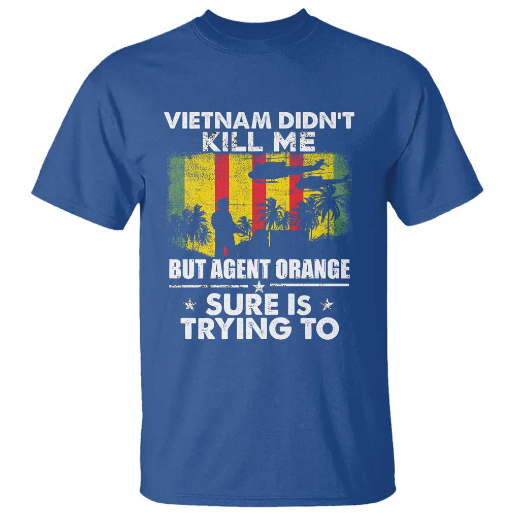 Vietnam Veteran T Shirt Orange Agent Victims Retired Soldiers TS02 Royal Blue Print Your Wear