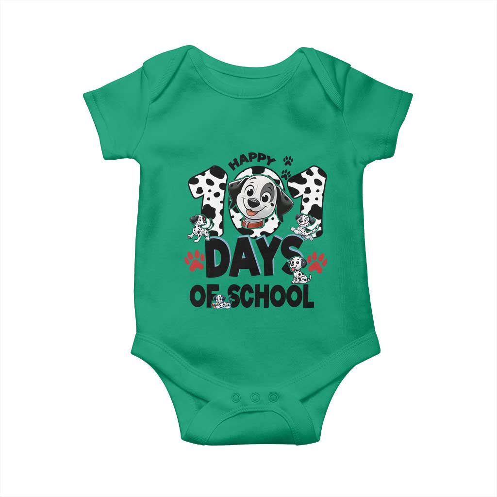 101 Days Of School Dalmatian Dogs Baby Onesie Happy 101th Day TS02 Irish Green Print Your Wear