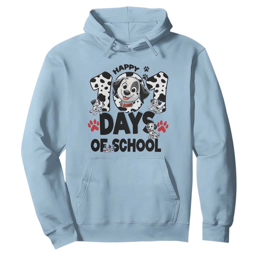 101 Days Of School Dalmatian Dogs Hoodie Happy 101th Day TS02 Light Blue Print Your Wear