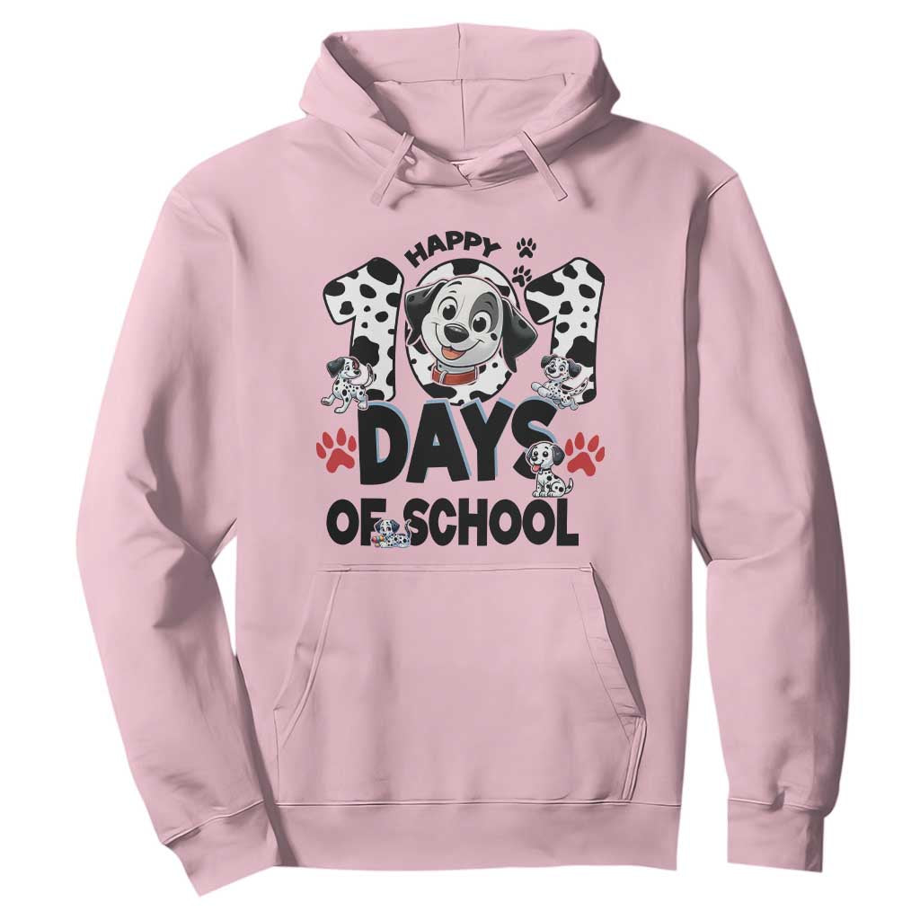 101 Days Of School Dalmatian Dogs Hoodie Happy 101th Day TS02 Light Pink Print Your Wear