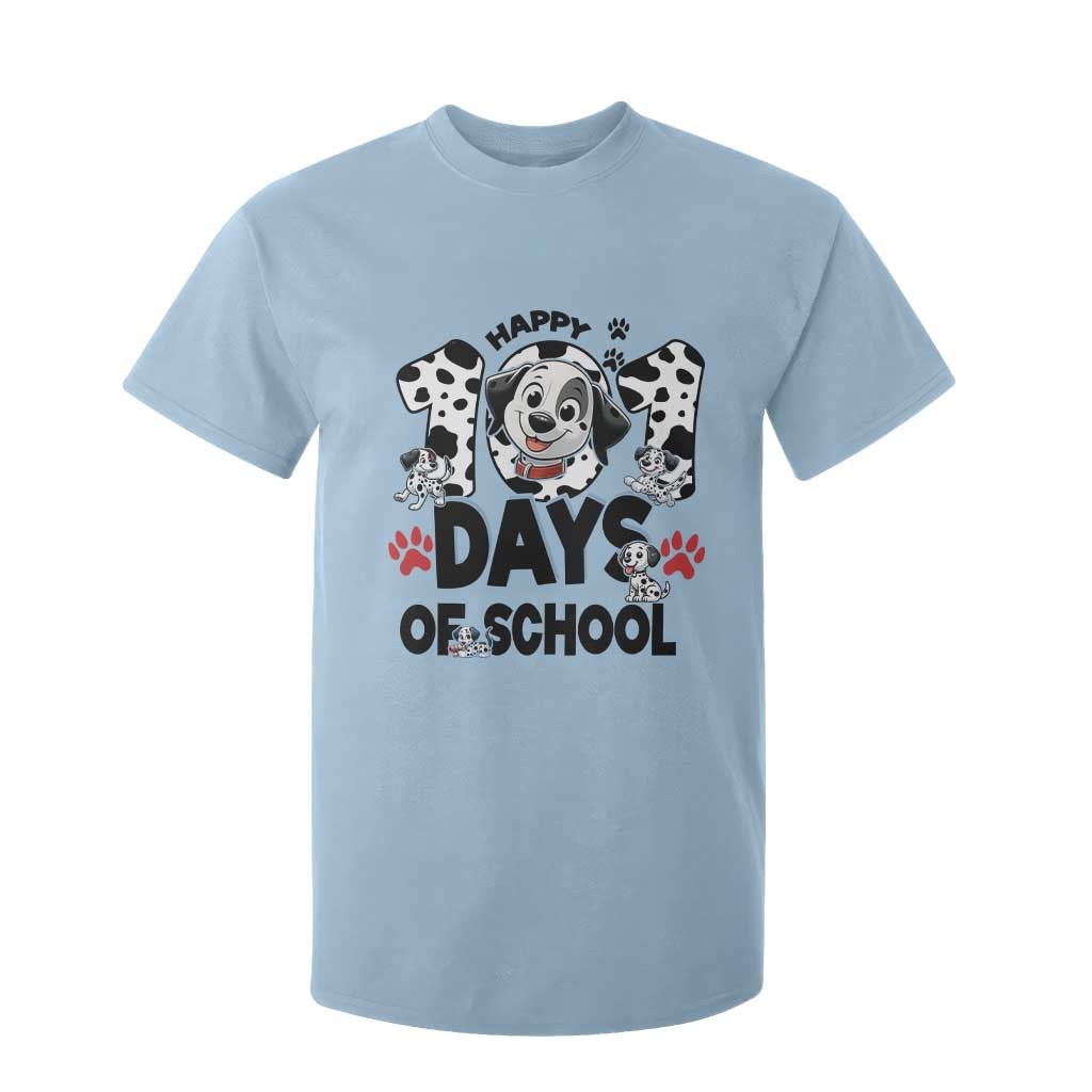 101 Days Of School Dalmatian Dogs T Shirt For Kid Happy 101th Day TS02 Light Blue Print Your Wear
