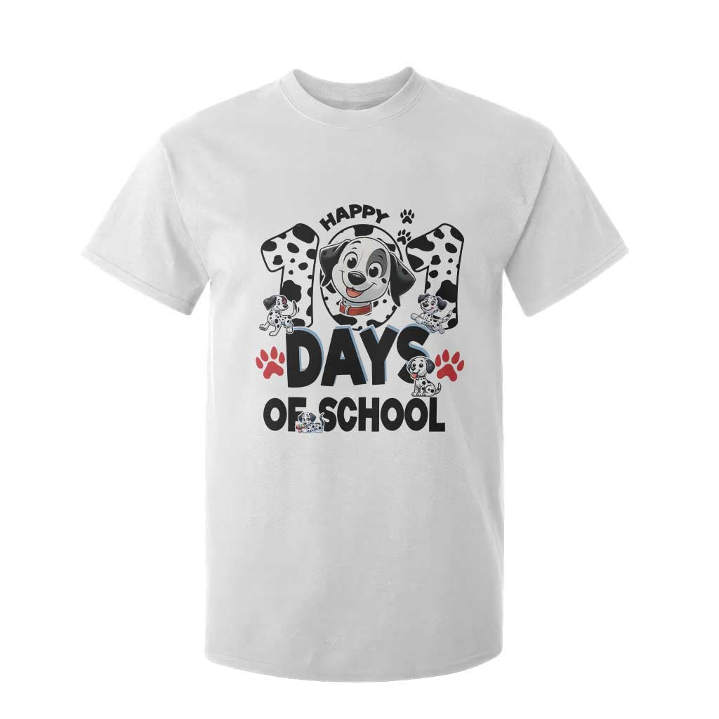 101 Days Of School Dalmatian Dogs T Shirt For Kid Happy 101th Day TS02 White Print Your Wear