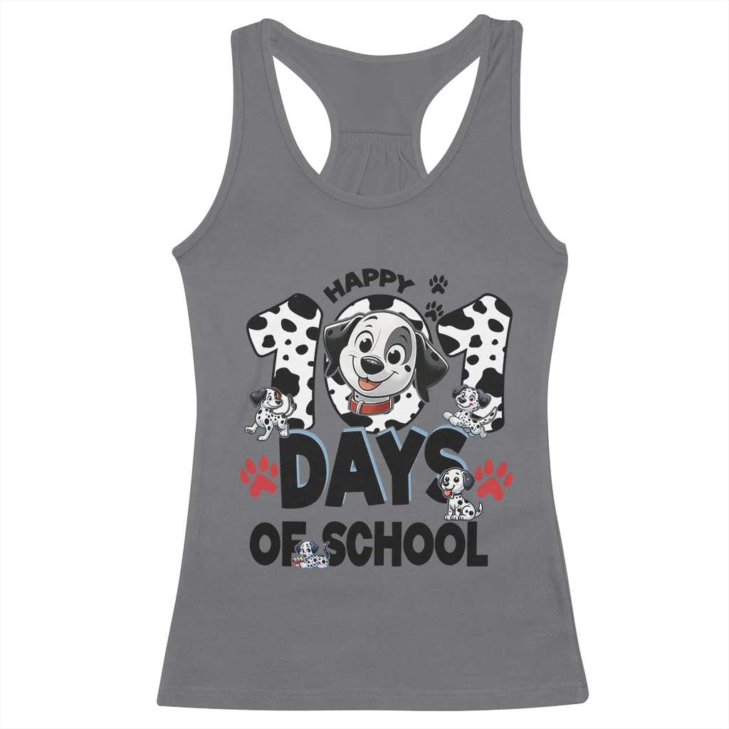 101 Days Of School Dalmatian Dogs Racerback Tank Top Happy 101th Day TS02 Charcoal Print Your Wear