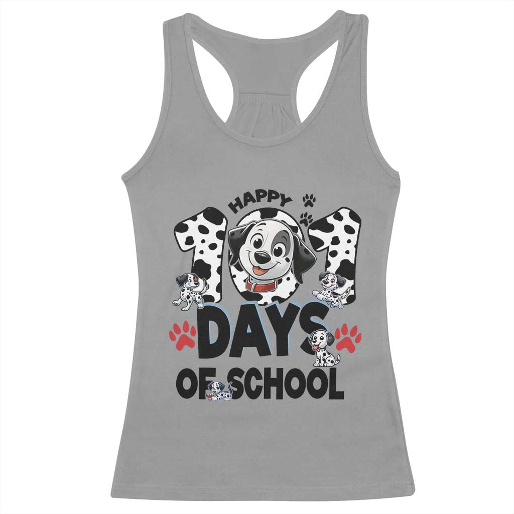 101 Days Of School Dalmatian Dogs Racerback Tank Top Happy 101th Day TS02 Sport Gray Print Your Wear