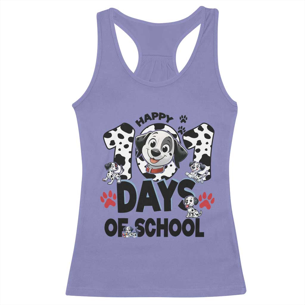 101 Days Of School Dalmatian Dogs Racerback Tank Top Happy 101th Day TS02 Violet Print Your Wear