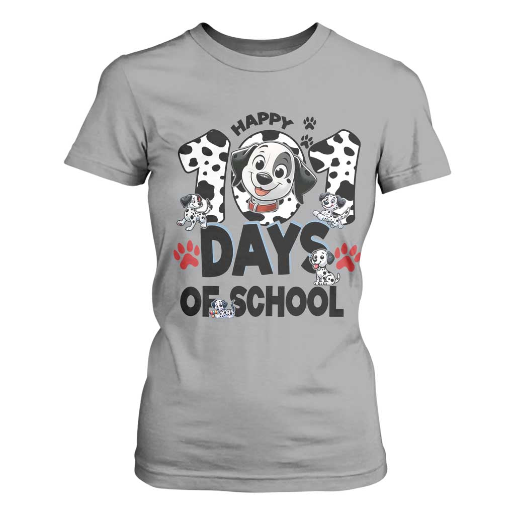 101 Days Of School Dalmatian Dogs T Shirt For Women Happy 101th Day TS02 Sport Gray Print Your Wear