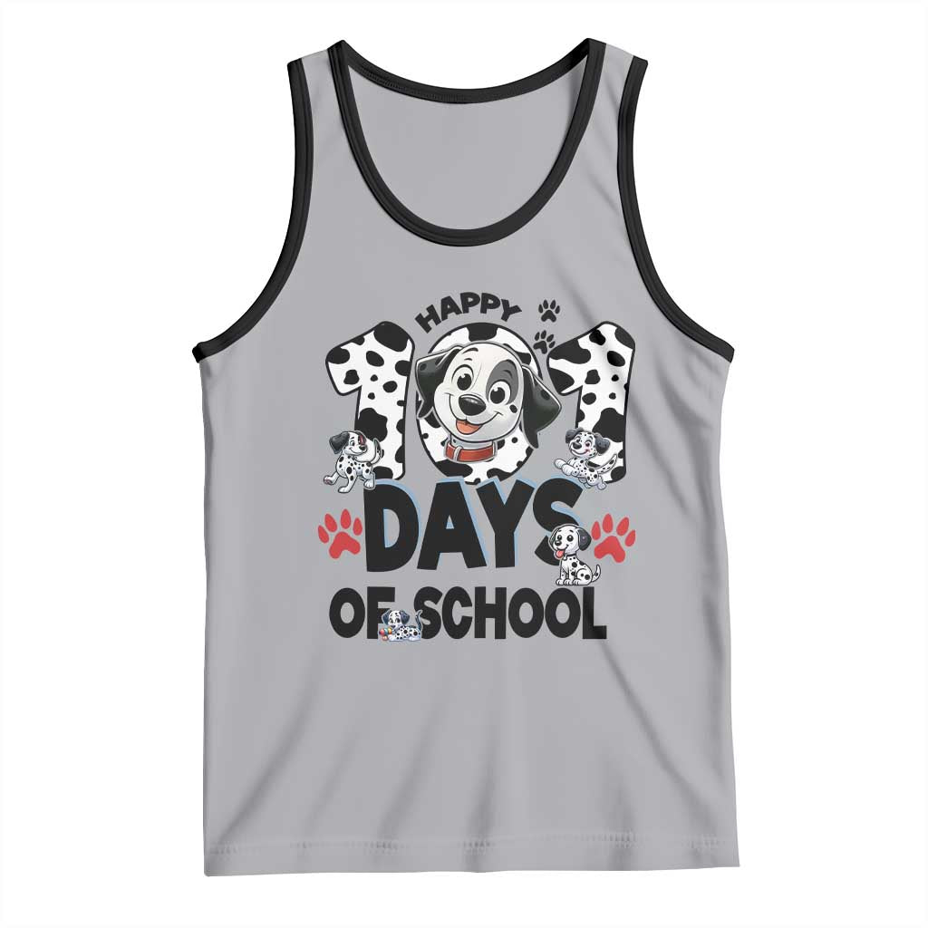 101 Days Of School Dalmatian Dogs Tank Top Happy 101th Day TS02 Athletic Heather Black Print Your Wear