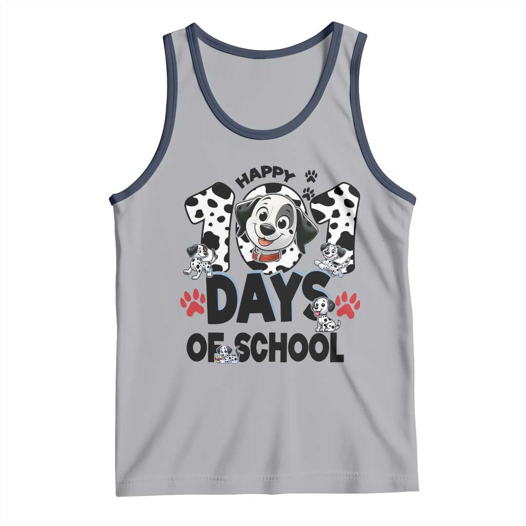 101 Days Of School Dalmatian Dogs Tank Top Happy 101th Day TS02 Athletic Heather Navy Print Your Wear