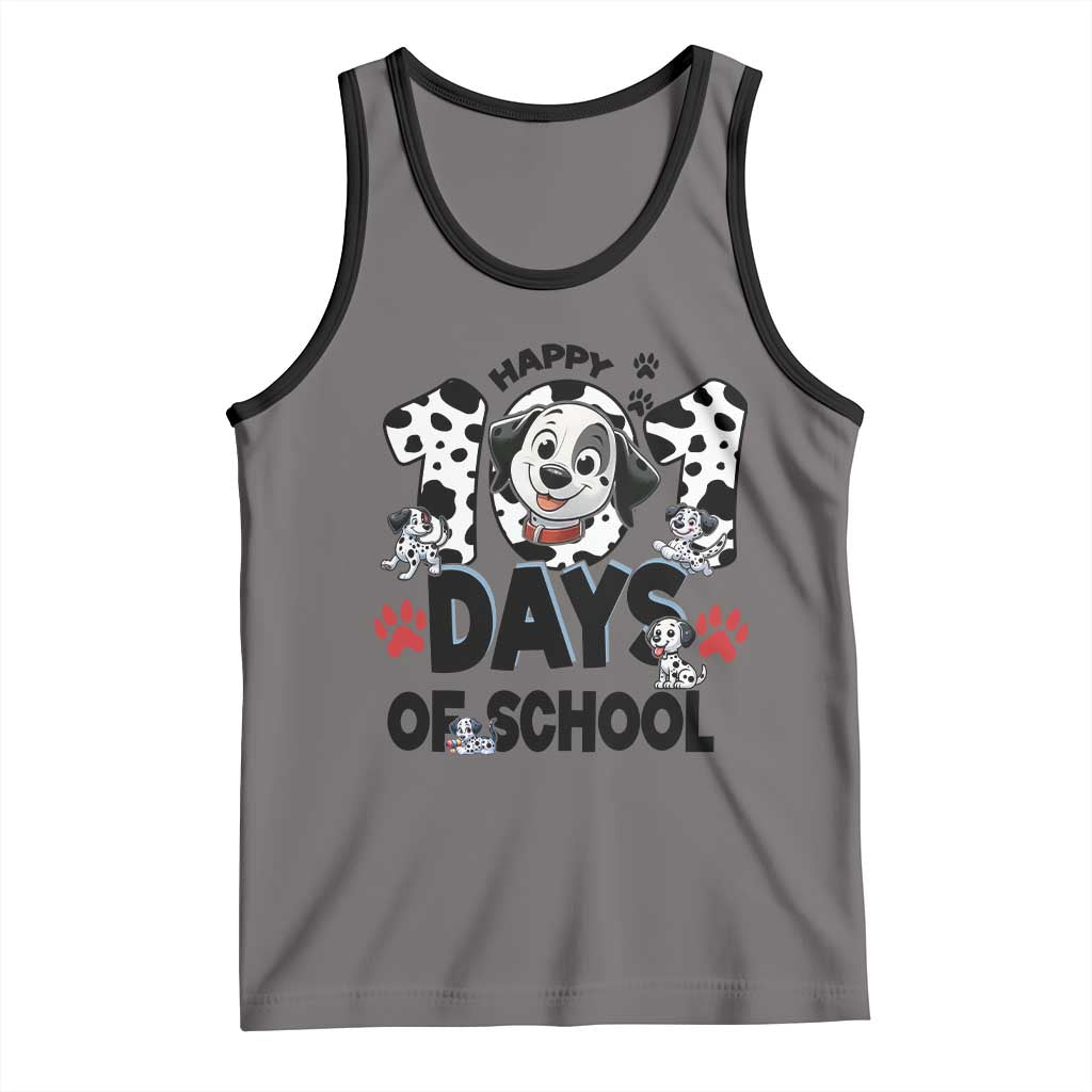 101 Days Of School Dalmatian Dogs Tank Top Happy 101th Day TS02 Deep Heather Black Print Your Wear
