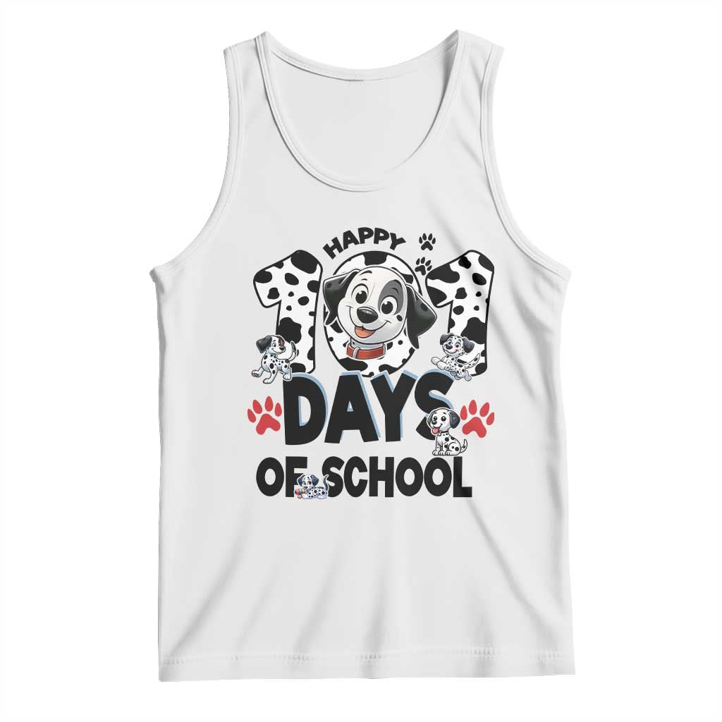 101 Days Of School Dalmatian Dogs Tank Top Happy 101th Day TS02 White Print Your Wear