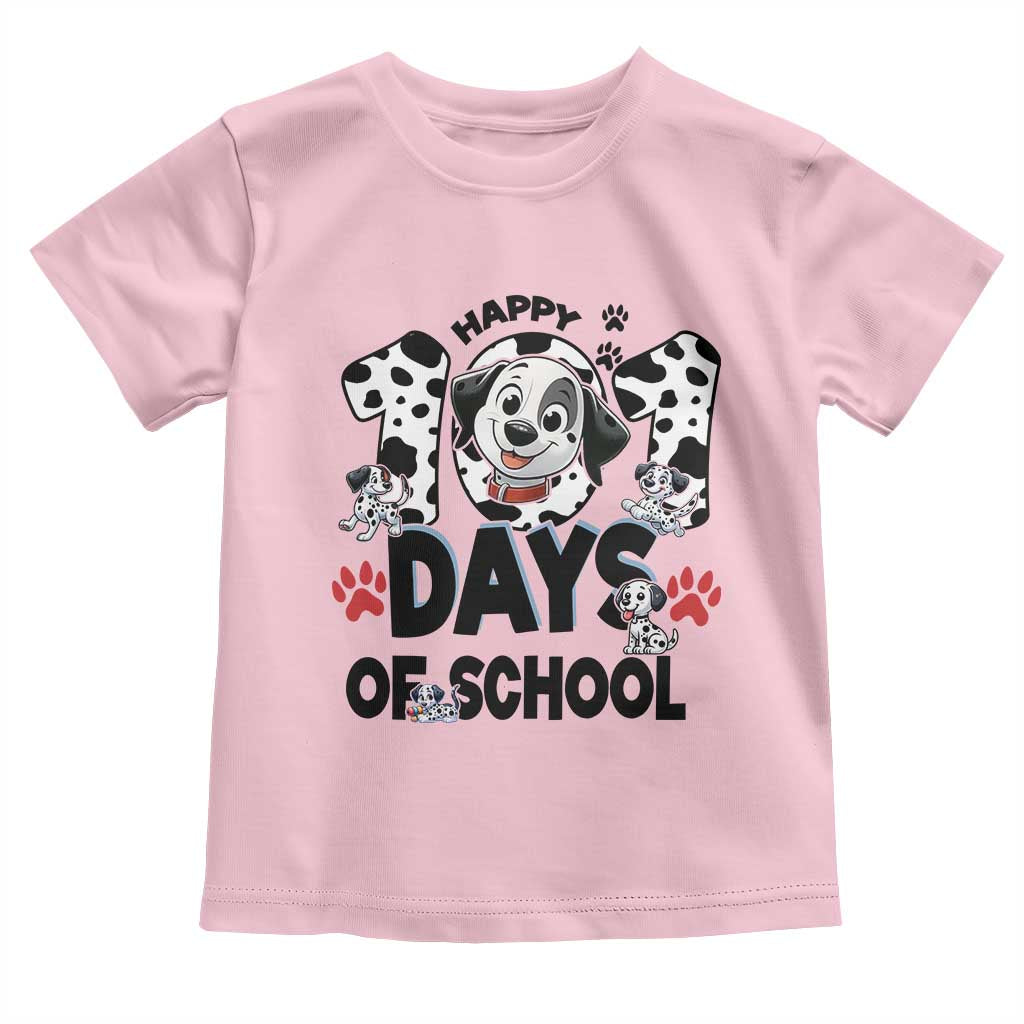 101 Days Of School Dalmatian Dogs Toddler T Shirt Happy 101th Day TS02 Light Pink Print Your Wear