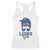 Lions Girl Racerback Tank Top Messy Bun Funny Sports Fan Team TS02 White Print Your Wear