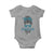 Eagles Girl Baby Onesie Messy Bun Funny Sports Fan Team TS02 Sport Gray Print Your Wear