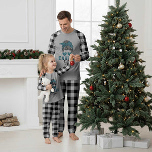 Eagles Girl Plaid Pajama Set Messy Bun Funny Sports Fan Team TS02 White Plaid Print Your Wear