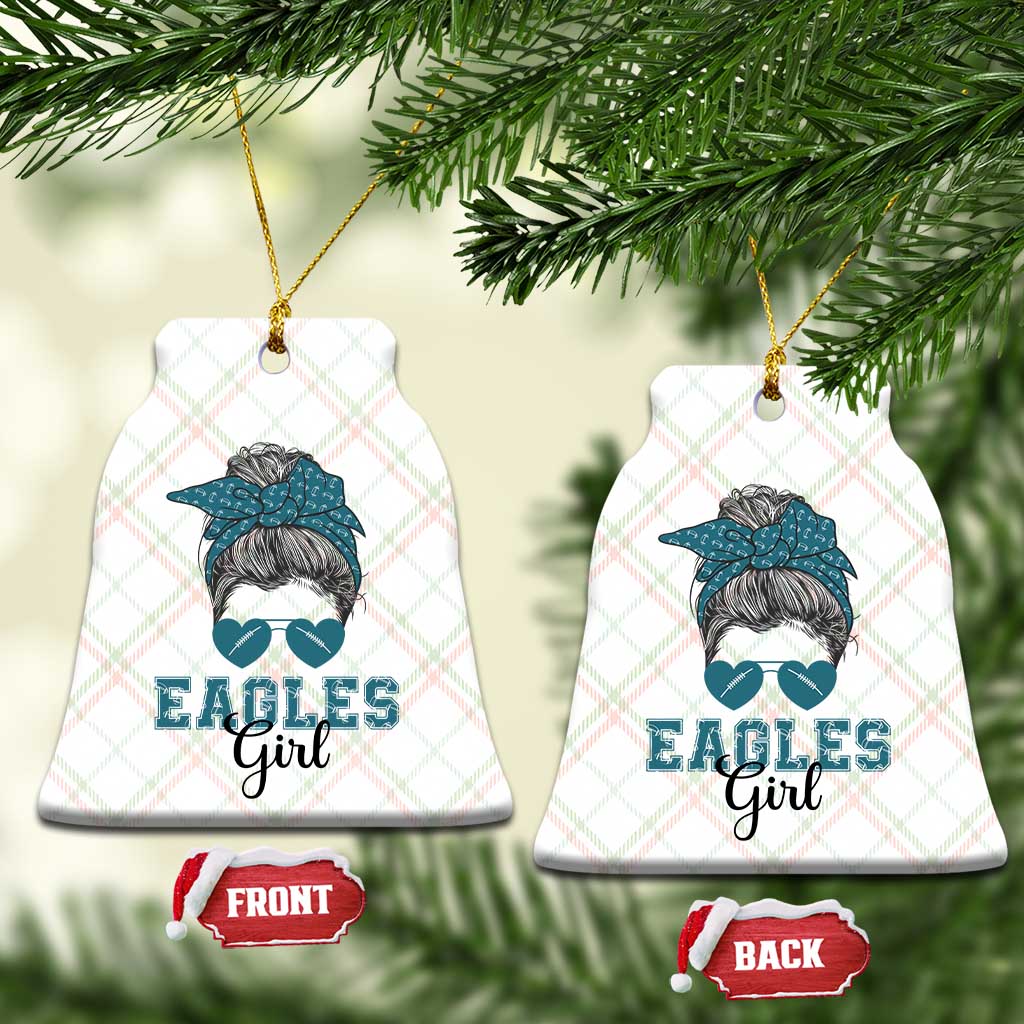Eagles Girl Messy Bun Ceramic Ornament Funny Sports Fan Team TS02 Print Your Wear