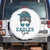 Eagles Girl Spare Tire Cover Messy Bun Funny Sports Fan Team TS02 No hole White Print Your Wear