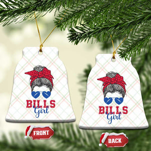 Bills Girl Messy Bun Ceramic Ornament Funny Sports Fan Team TS02 Print Your Wear