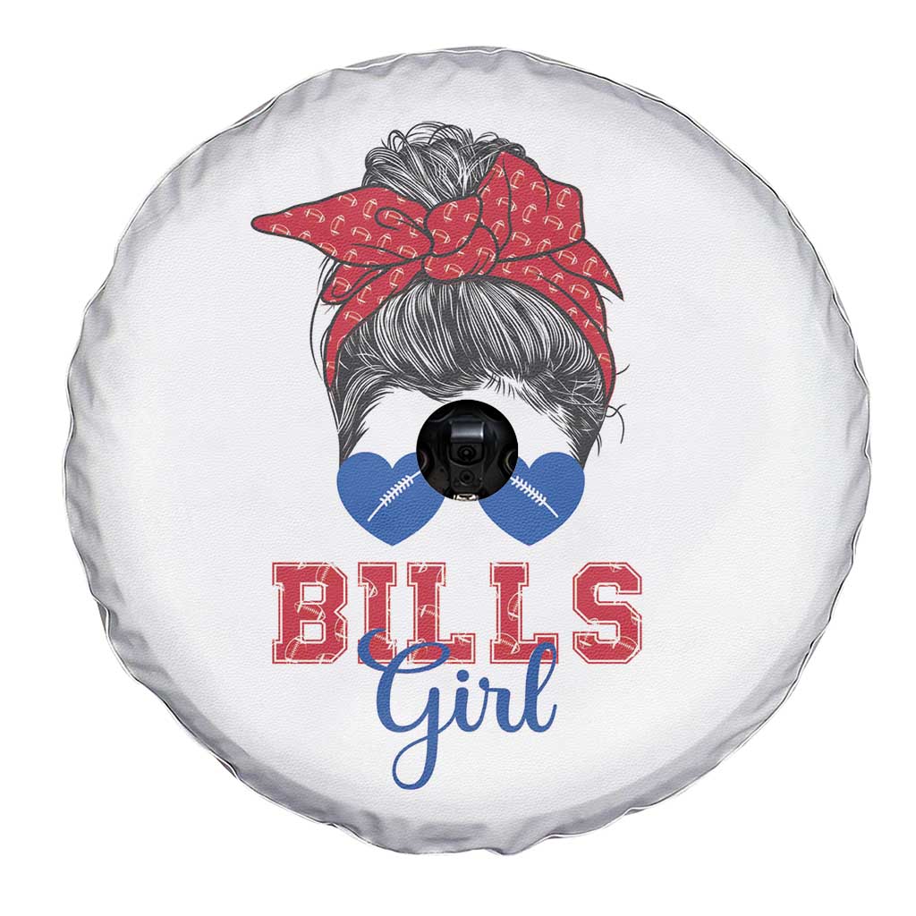 Bills Girl Messy Bun Spare Tire Cover Funny Sports Fan Team TS02 Print Your Wear
