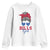 Bills Girl Youth Sweatshirt Messy Bun Funny Sports Fan Team TS02 White Print Your Wear