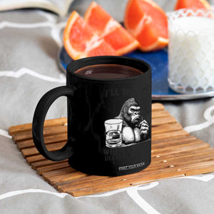 I'll Take My Whiskey Neat Because F Ice Coffee Mug Smoking and Drinking Bigfoot Subtle Political Resistance TS02 Print Your Wear