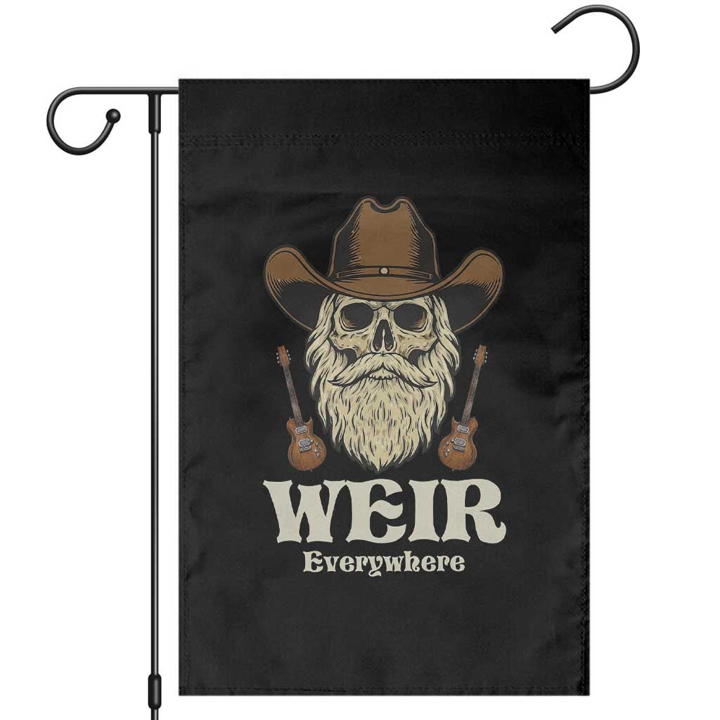 Weir Everywhere Western Skull Guitarist Garden Flag Legendary Musician Memorial Retro Tribute for Fans TS02 Black Print Your Wear