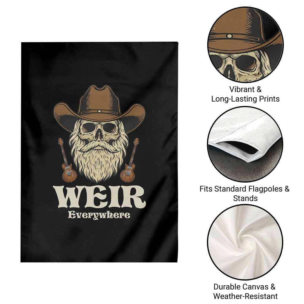 Weir Everywhere Western Skull Guitarist Garden Flag Legendary Musician Memorial Retro Tribute for Fans TS02 Print Your Wear