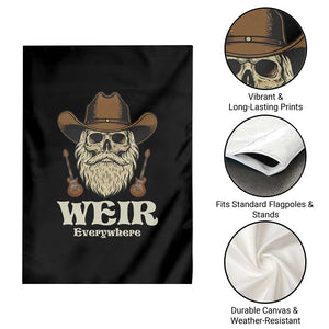 Weir Everywhere Western Skull Guitarist Garden Flag Legendary Musician Memorial Retro Tribute for Fans TS02 Print Your Wear