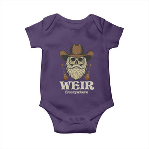 Weir Everywhere Western Skull Guitarist Baby Onesie Legendary Musician Memorial Retro Tribute for Fans TS02 Purple Print Your Wear