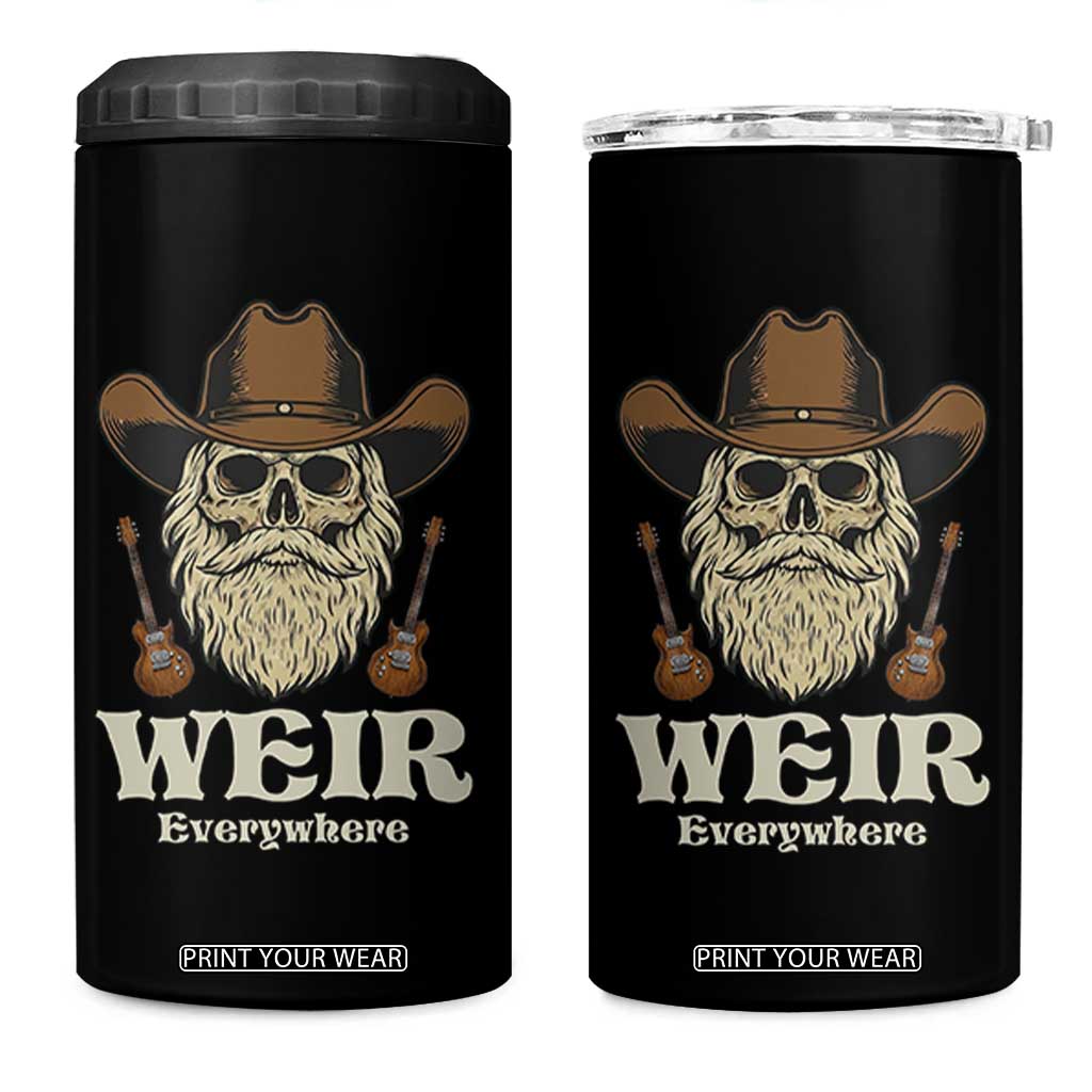 Weir Everywhere Western Skull Guitarist 4 in 1 Can Cooler Tumbler Legendary Musician Memorial Retro Tribute for Fans TS02 One Size: 16 oz Black Print Your Wear