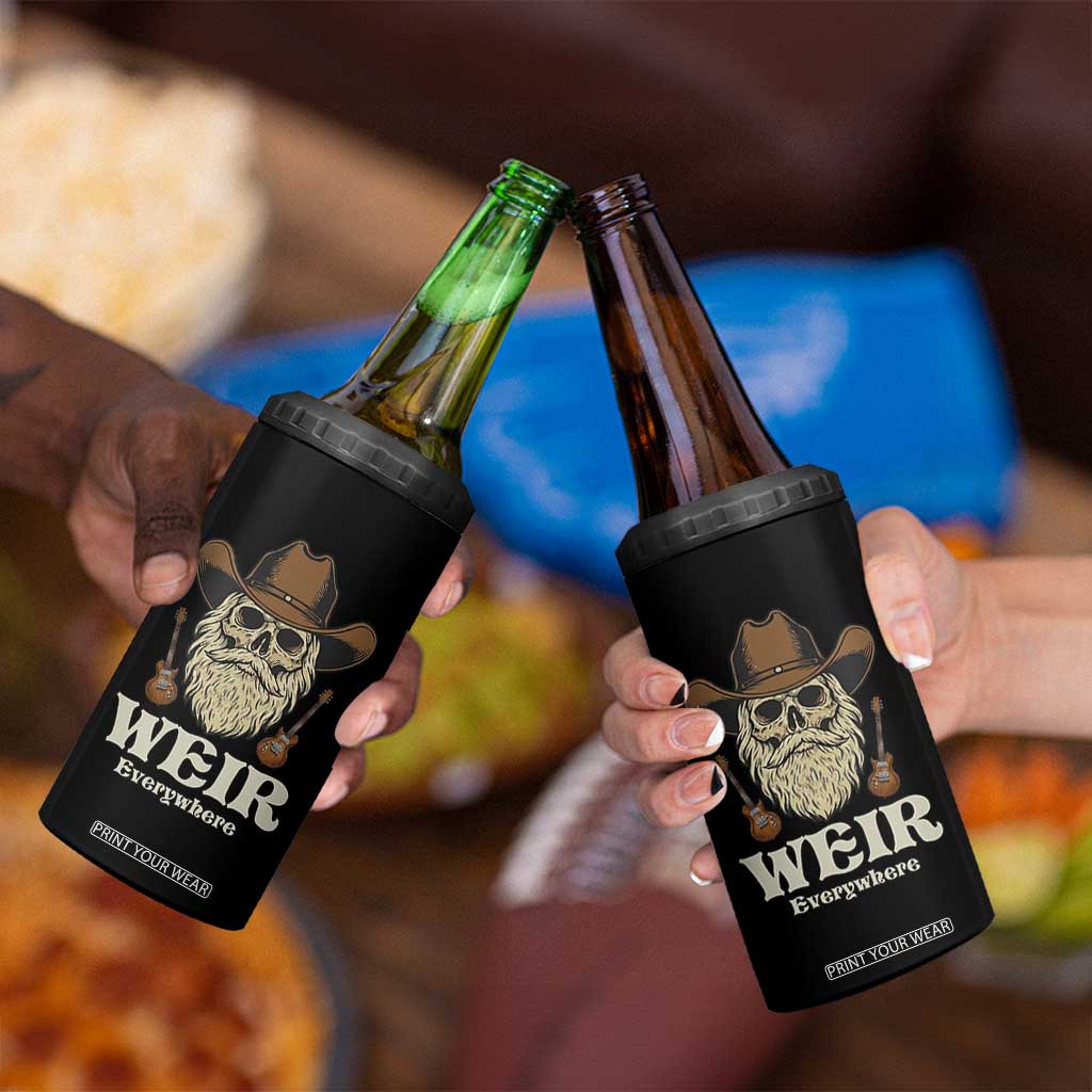 Weir Everywhere Western Skull Guitarist 4 in 1 Can Cooler Tumbler Legendary Musician Memorial Retro Tribute for Fans TS02 Print Your Wear