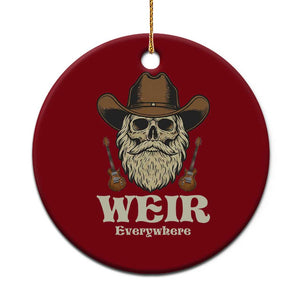 Weir Everywhere Western Skull Guitarist Ceramic Ornament Legendary Musician Memorial Retro Tribute for Fans TS02 1pc Red Print Your Wear