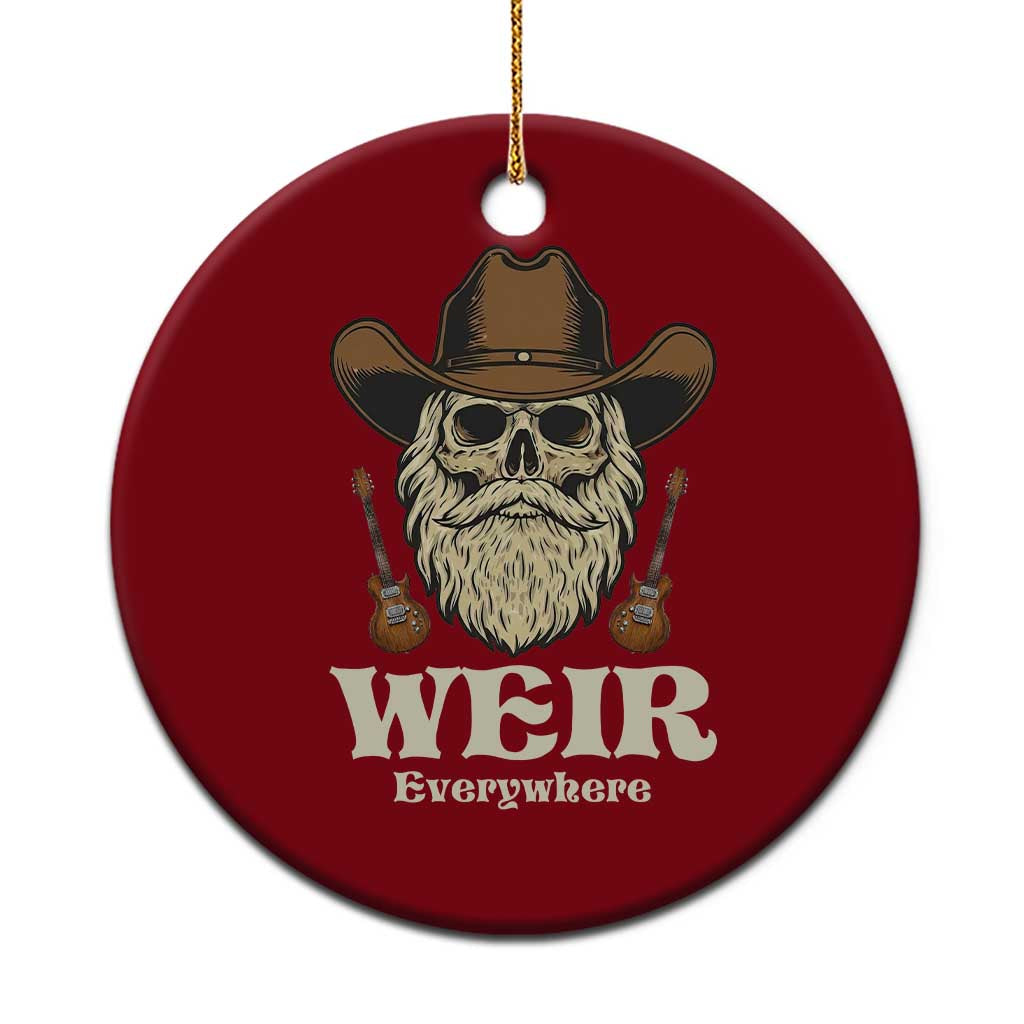 Weir Everywhere Western Skull Guitarist Ceramic Ornament Legendary Musician Memorial Retro Tribute for Fans TS02 1pc Red Print Your Wear