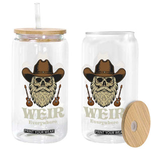Weir Everywhere Western Skull Guitarist Glass Can Legendary Musician Memorial Retro Tribute for Fans TS02 Print Your Wear