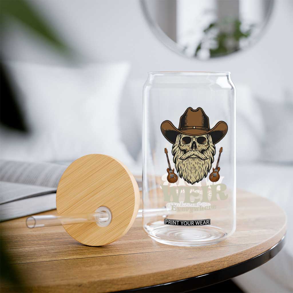 Weir Everywhere Western Skull Guitarist Glass Can Legendary Musician Memorial Retro Tribute for Fans TS02 Print Your Wear
