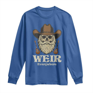 Weir Everywhere Western Skull Guitarist Long Sleeve Shirt Legendary Musician Memorial Retro Tribute for Fans TS02 Royal Blue Print Your Wear