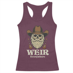 Weir Everywhere Western Skull Guitarist Racerback Tank Top Legendary Musician Memorial Retro Tribute for Fans TS02 Maroon Print Your Wear