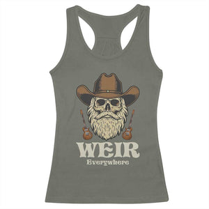 Weir Everywhere Western Skull Guitarist Racerback Tank Top Legendary Musician Memorial Retro Tribute for Fans TS02 Military Green Print Your Wear