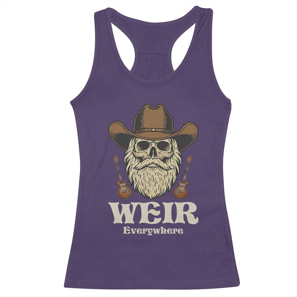 Weir Everywhere Western Skull Guitarist Racerback Tank Top Legendary Musician Memorial Retro Tribute for Fans TS02 Purple Print Your Wear