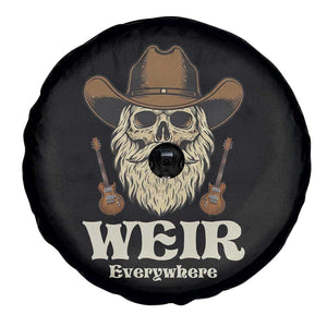 Weir Everywhere Western Skull Guitarist Spare Tire Cover Legendary Musician Memorial Retro Tribute for Fans TS02 Print Your Wear