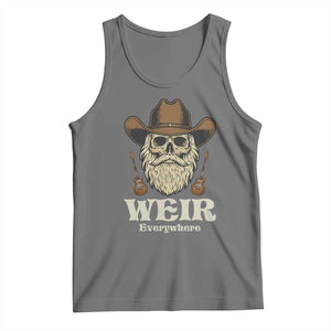 Weir Everywhere Western Skull Guitarist Tank Top Legendary Musician Memorial Retro Tribute for Fans TS02 Black Heather Print Your Wear
