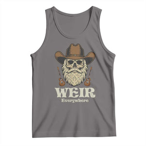 Weir Everywhere Western Skull Guitarist Tank Top Legendary Musician Memorial Retro Tribute for Fans TS02 Deep Heather Print Your Wear