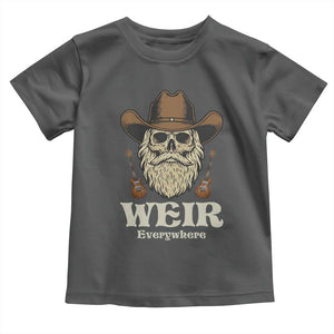 Weir Everywhere Western Skull Guitarist Toddler T Shirt Legendary Musician Memorial Retro Tribute for Fans TS02 Dark Heather Print Your Wear