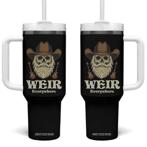 Weir Everywhere Western Skull Guitarist Tumbler With Handle Legendary Musician Memorial Retro Tribute for Fans TS02 One Size: 40 oz Black Print Your Wear