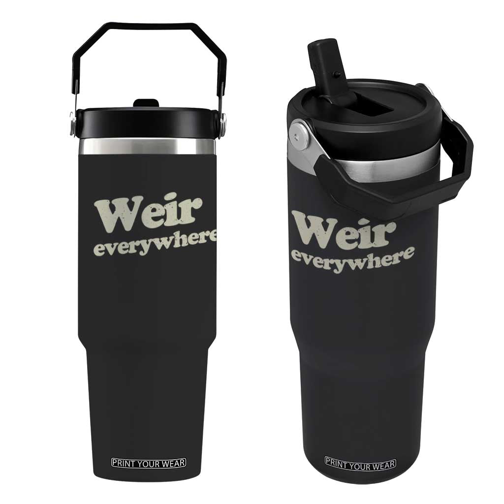 Weir Everywhere Flip Straw Tumbler Legendary Musician Memorial Tribute for Fans TS02 One Size: 30 oz Black Print Your Wear