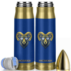 Cool Ram Game Day Bighorn Sheep Graphic Bullet Tumbler Bold Blue and Gold Fan TS02 Royal Blue Print Your Wear