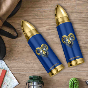 Cool Ram Game Day Bighorn Sheep Graphic Bullet Tumbler Bold Blue and Gold Fan TS02 Print Your Wear