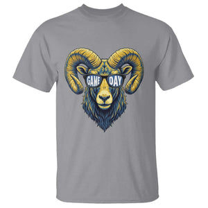 Cool Ram Game Day Bighorn Sheep Graphic T Shirt Bold Blue and Gold Fan TS02 Sport Gray Print Your Wear